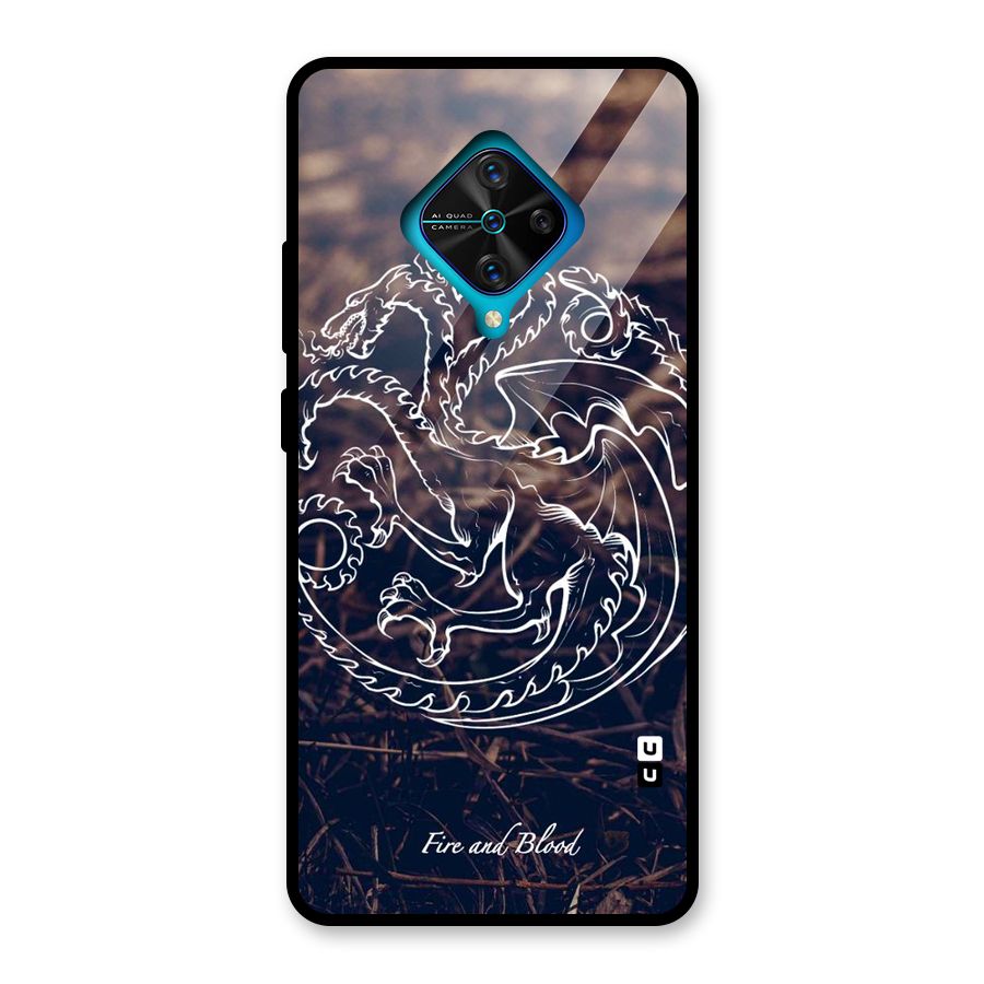 White Circle Glass Back Case for Vivo S1 Pro
