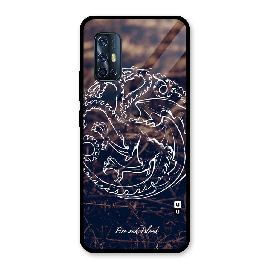 White Circle Glass Back Case for Vivo V17