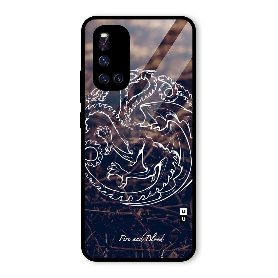 White Circle Glass Back Case for Vivo V19