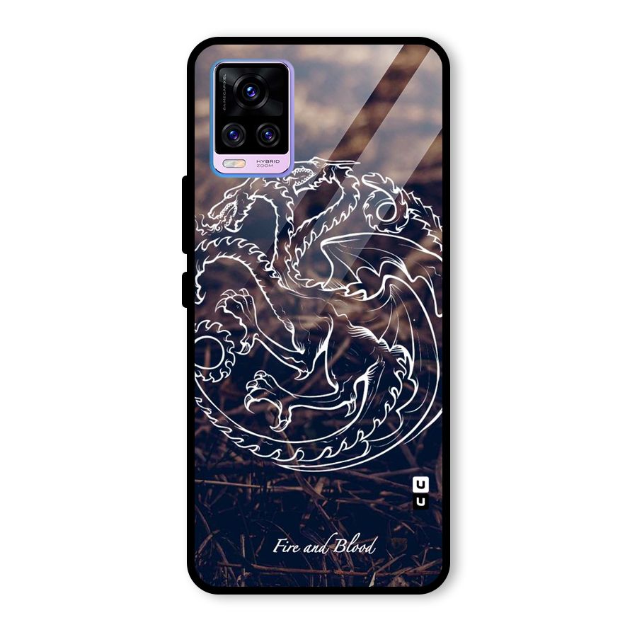 White Circle Glass Back Case for Vivo V20 Pro