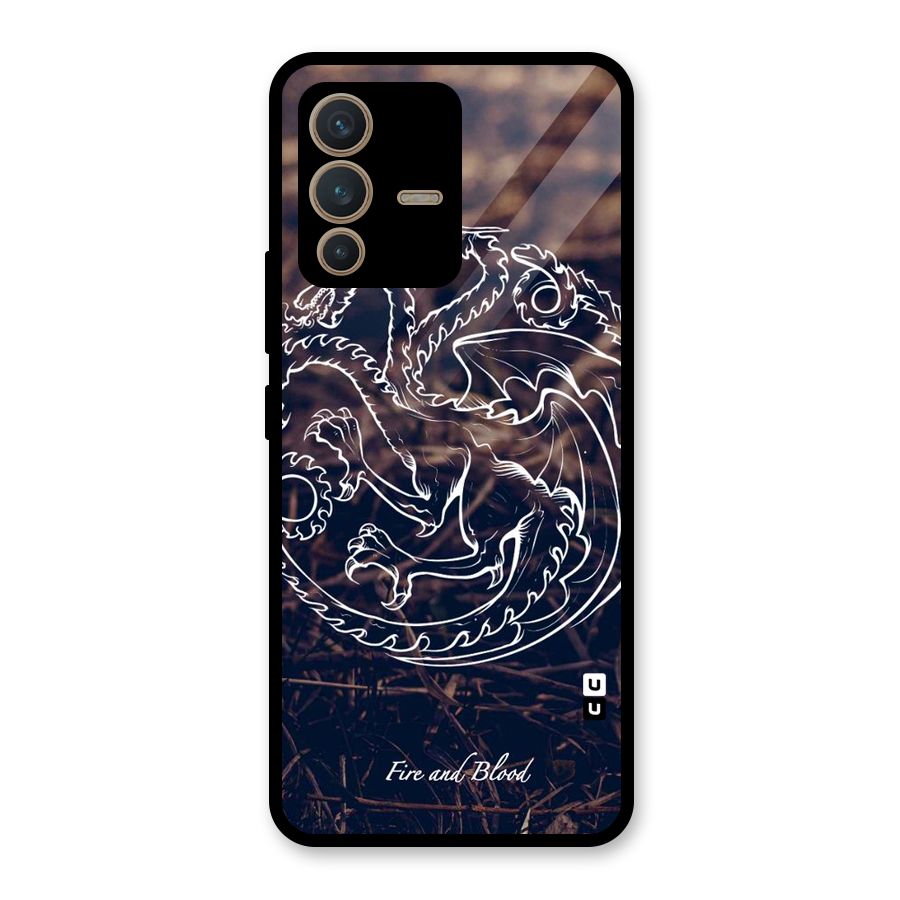 White Circle Glass Back Case for Vivo V23 5G