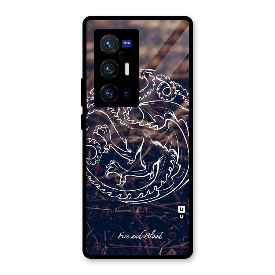 White Circle Glass Back Case for Vivo X70 Pro Plus