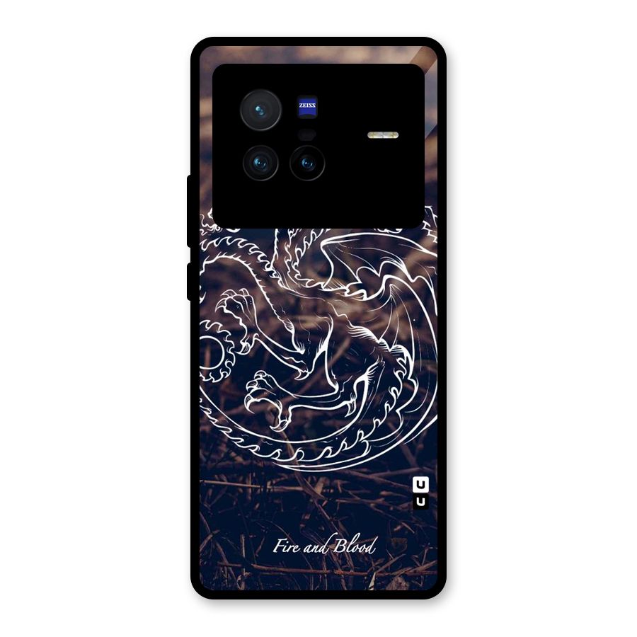 White Circle Glass Back Case for Vivo X80