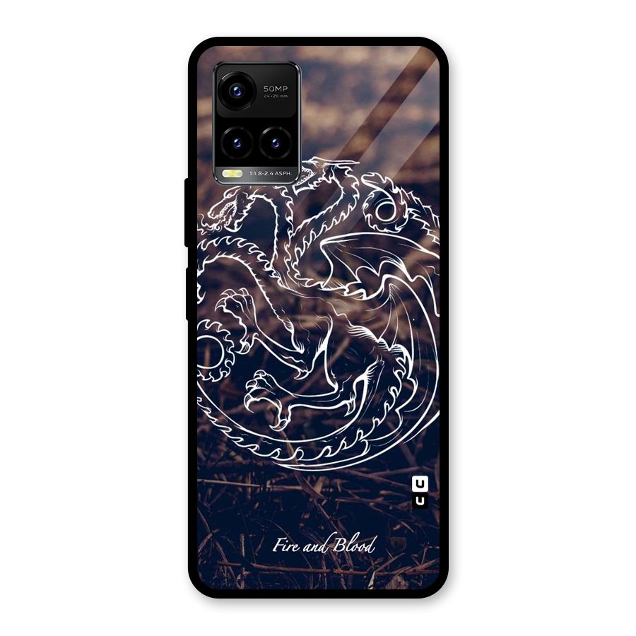 White Circle Glass Back Case for Vivo Y21T