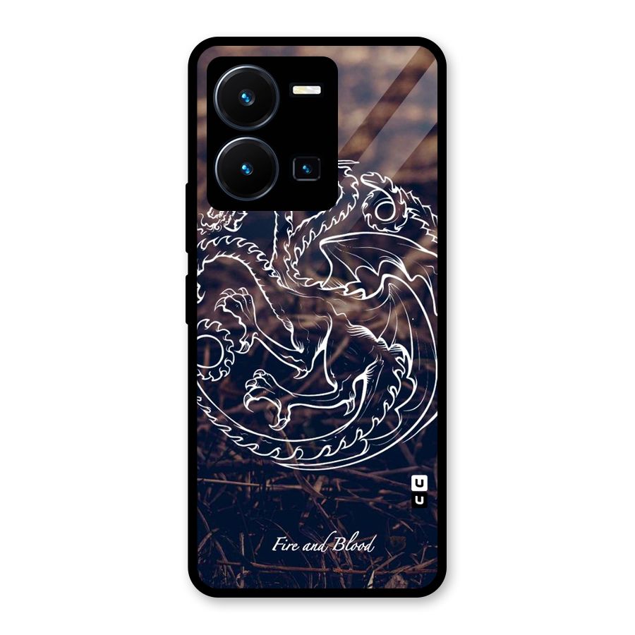 White Circle Glass Back Case for Vivo Y35