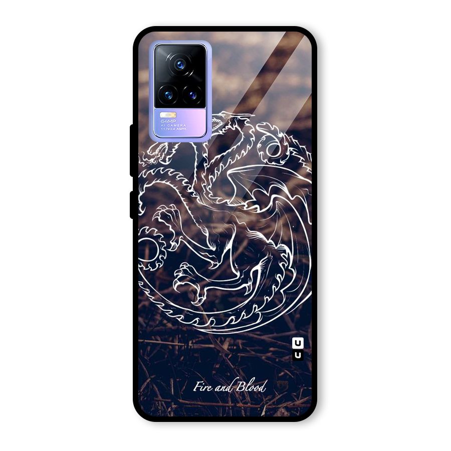 White Circle Glass Back Case for Vivo Y73