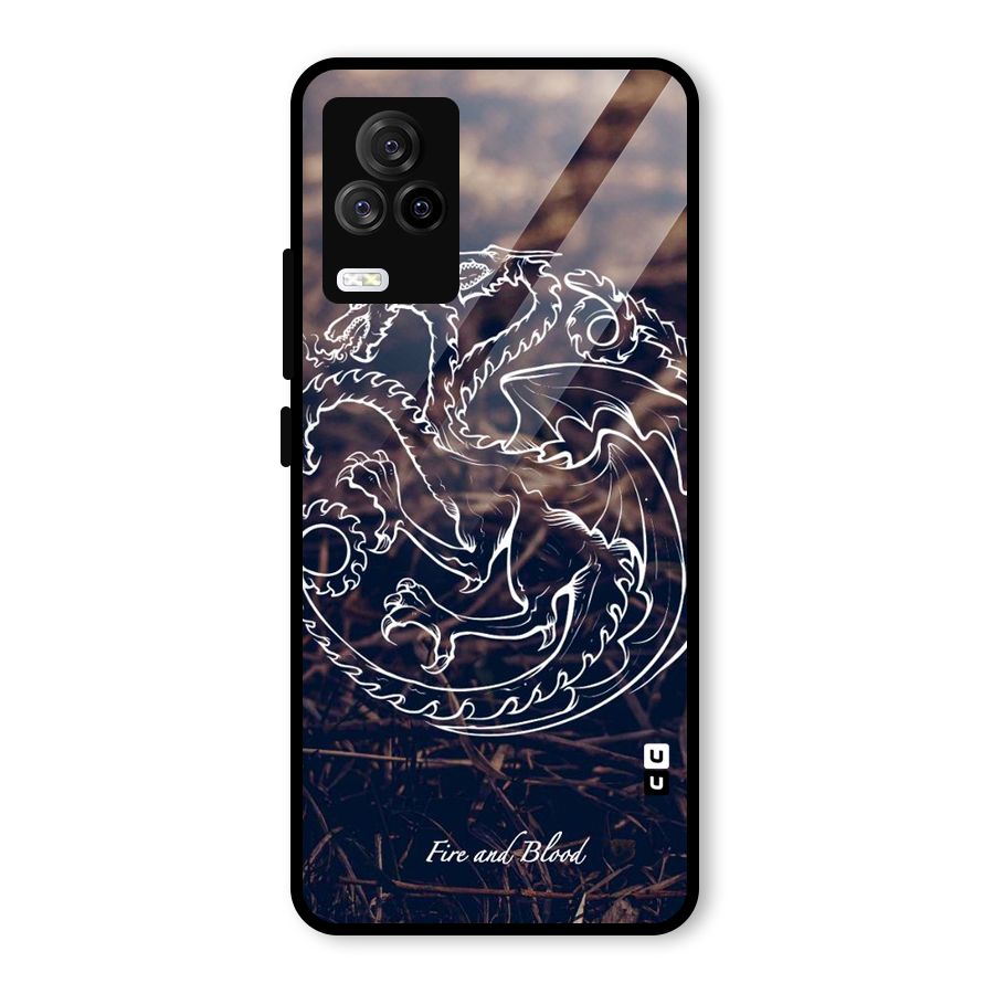 White Circle Glass Back Case for Vivo iQOO 7 Legend 5G