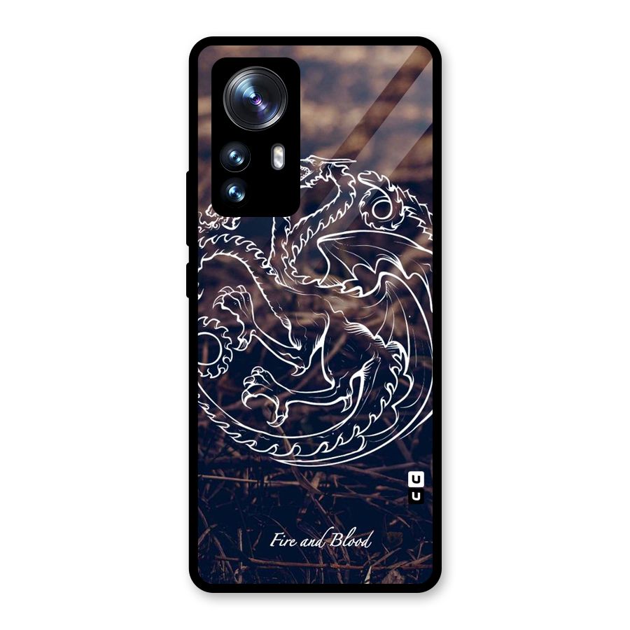 White Circle Glass Back Case for Xiaomi 12 Pro