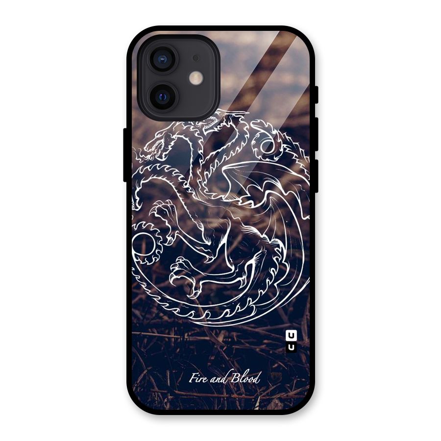 White Circle Glass Back Case for iPhone 12