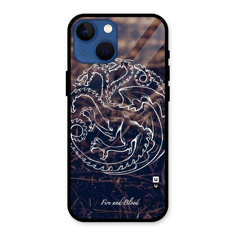 White Circle Glass Back Case for iPhone 13 Mini