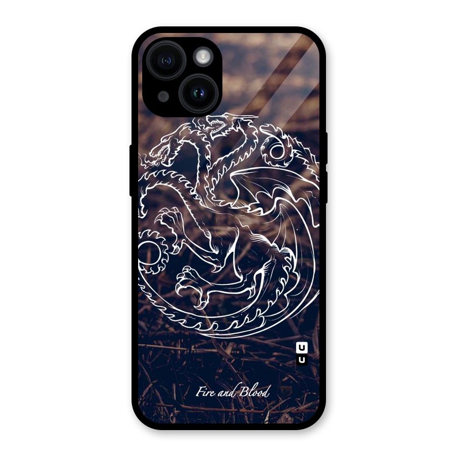 White Circle Glass Back Case for iPhone 14