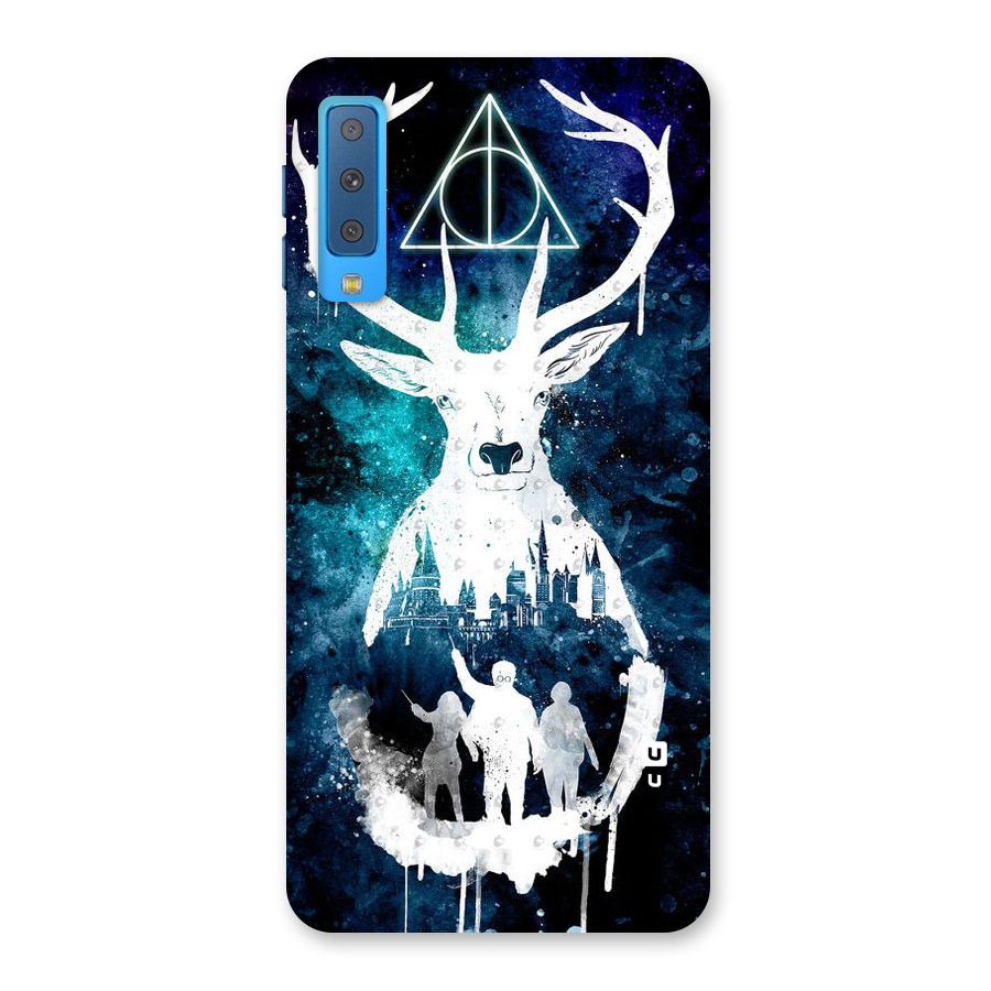 White Deer Back Case for Galaxy A7 (2018)