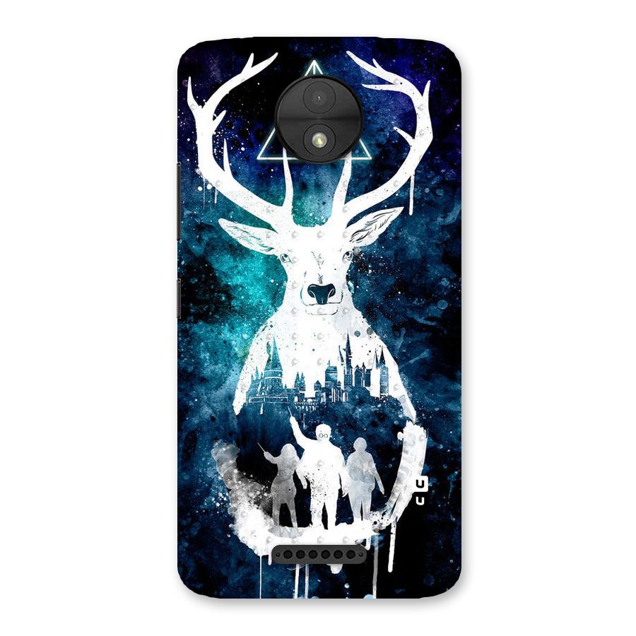 White Deer Back Case for Moto C