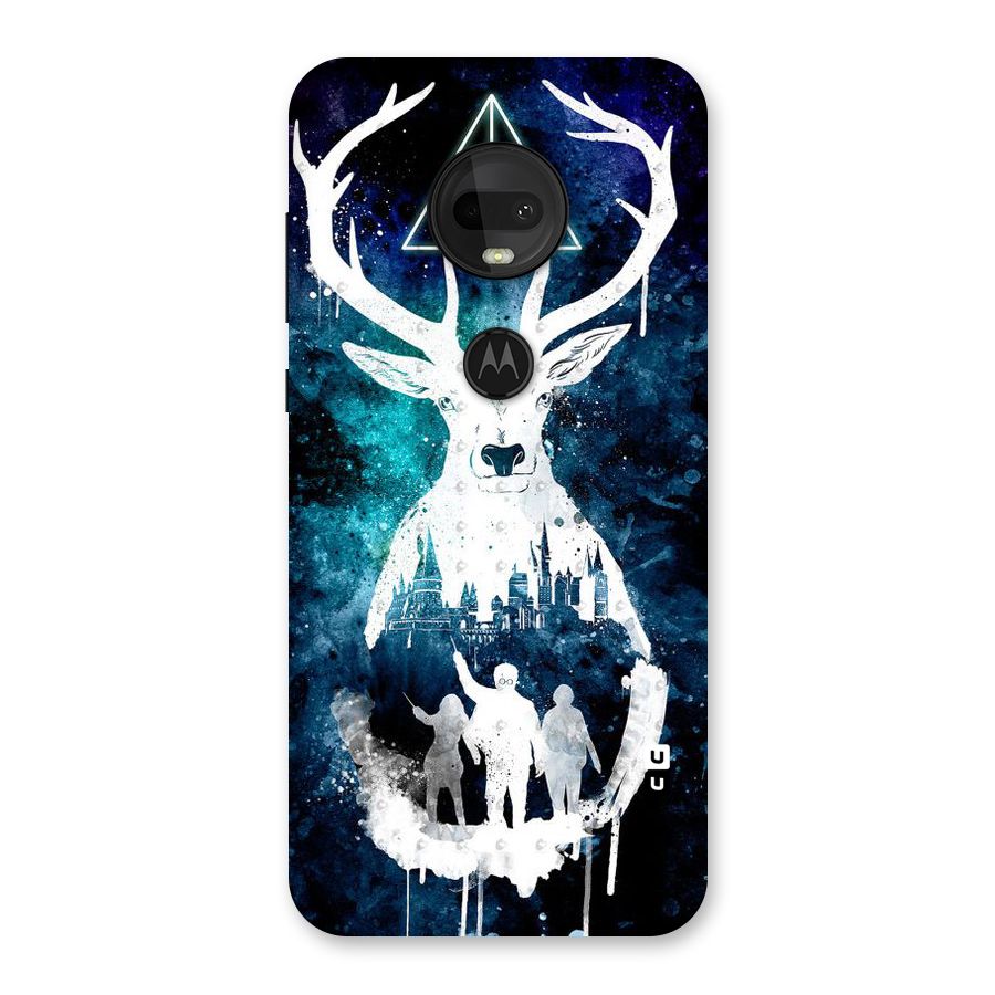 White Deer Back Case for Moto G7