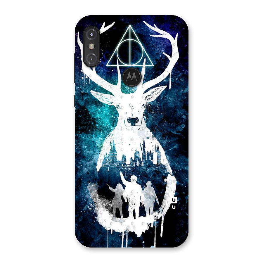 White Deer Back Case for Motorola One Power