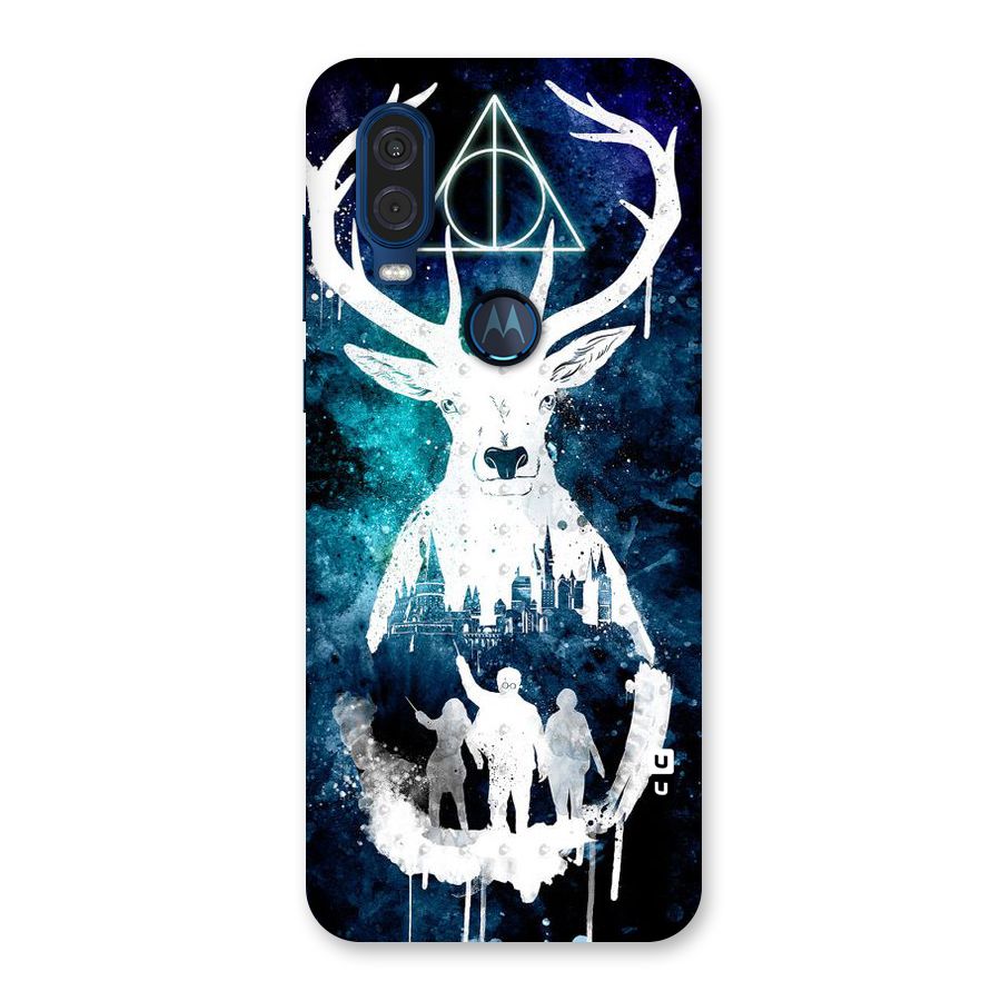 White Deer Back Case for Motorola One Vision