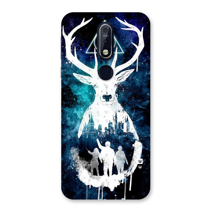 White Deer Back Case for Nokia 7.1