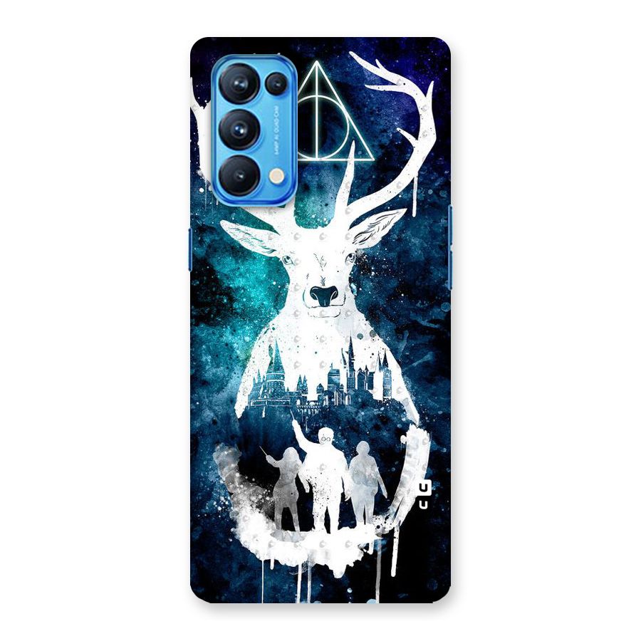 White Deer Back Case for Oppo Reno5 Pro 5G