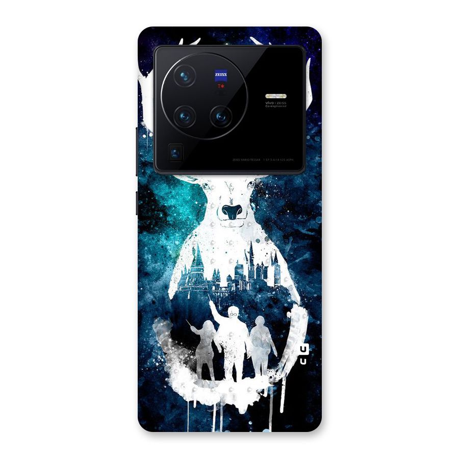 White Deer Back Case for Vivo X80 Pro