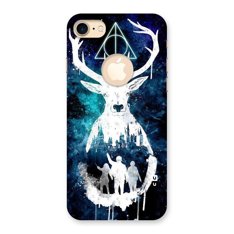 White Deer Back Case for iPhone 7 Logo Cut