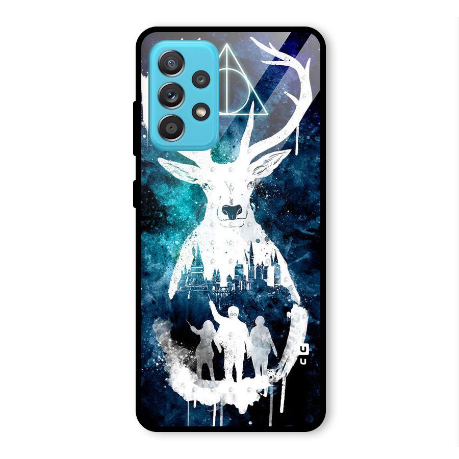 White Deer Glass Back Case for Galaxy A52