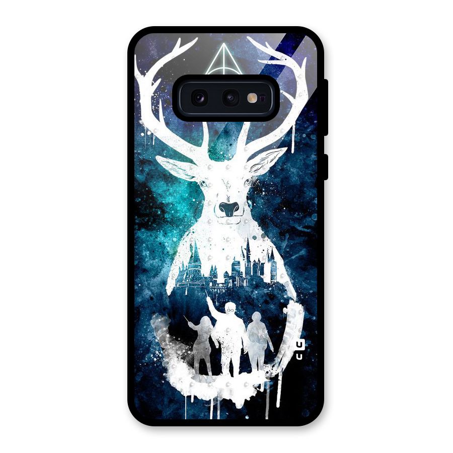 White Deer Glass Back Case for Galaxy S10e