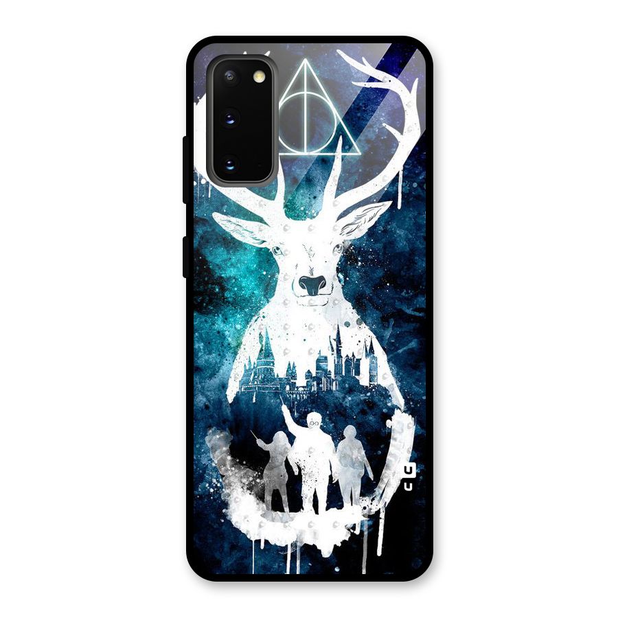 White Deer Glass Back Case for Galaxy S20