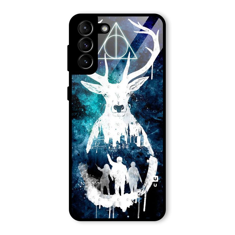 White Deer Glass Back Case for Galaxy S21 Plus