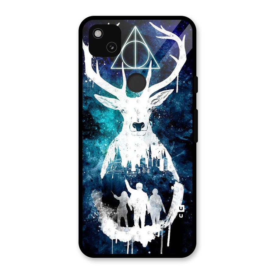 White Deer Glass Back Case for Google Pixel 4a