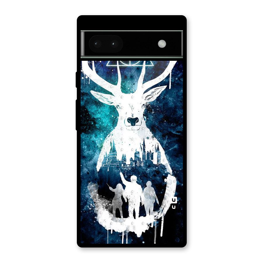 White Deer Glass Back Case for Google Pixel 6a