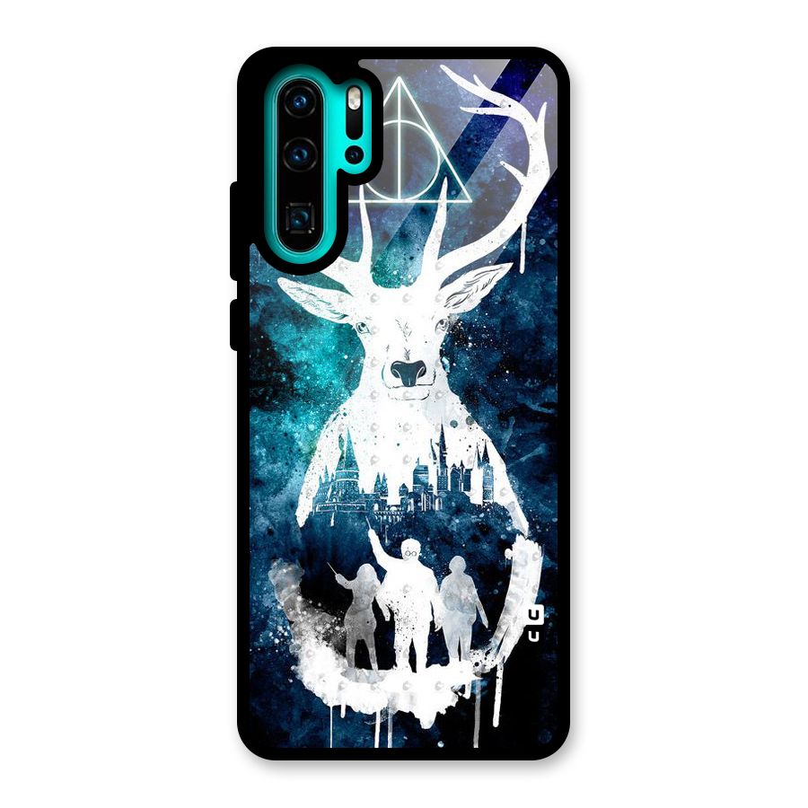 White Deer Glass Back Case for Huawei P30 Pro