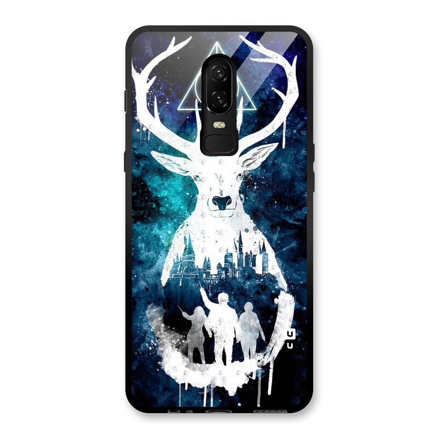 White Deer Glass Back Case for OnePlus 6