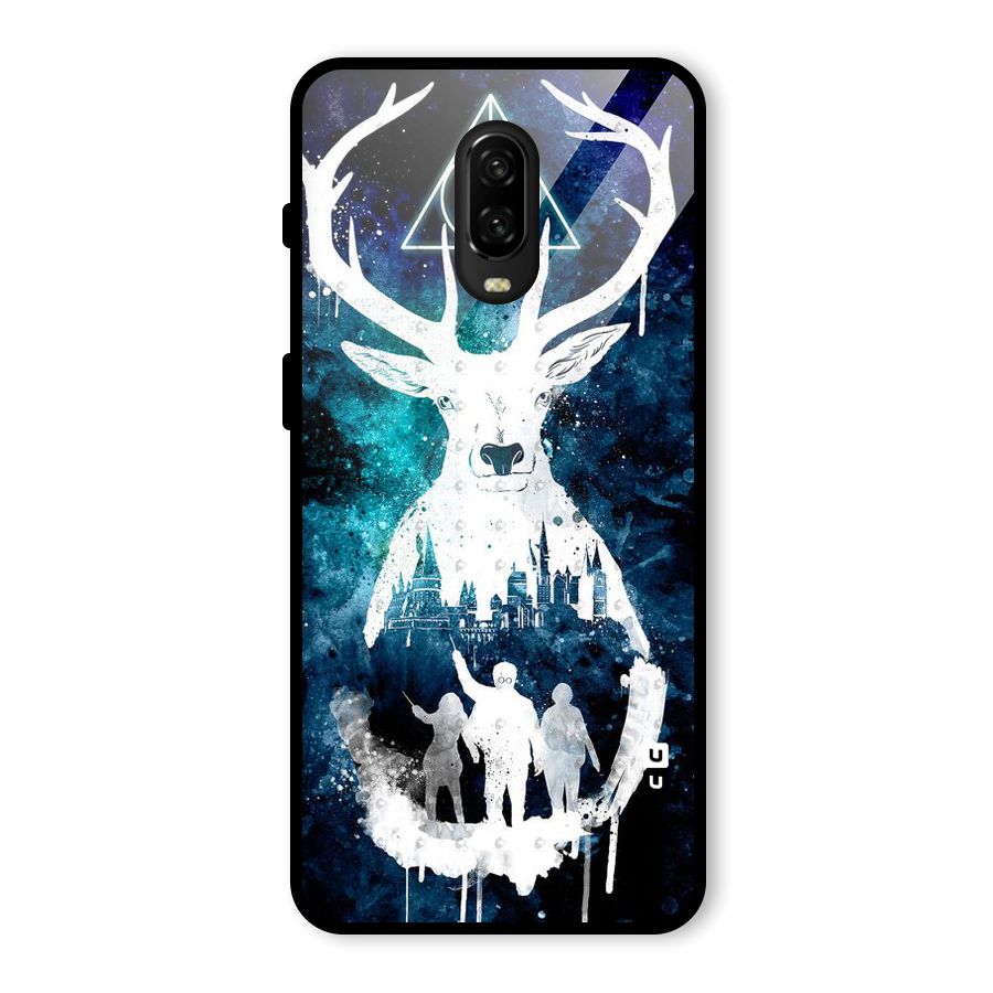 White Deer Glass Back Case for OnePlus 6T