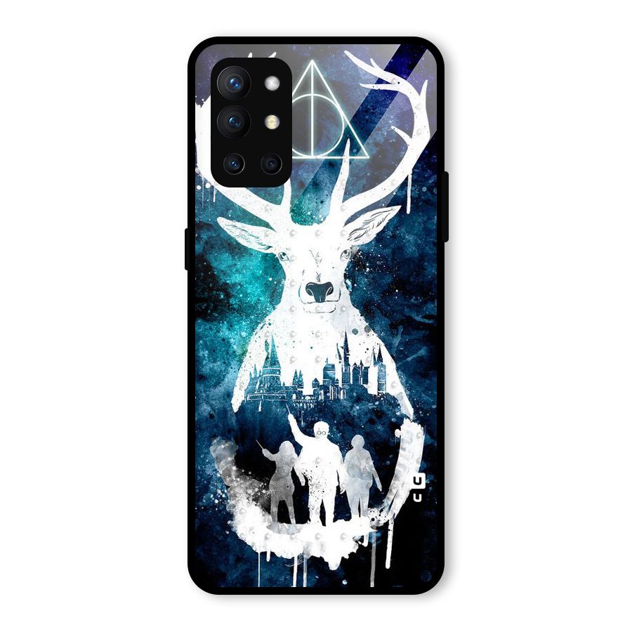 White Deer Glass Back Case for OnePlus 9R