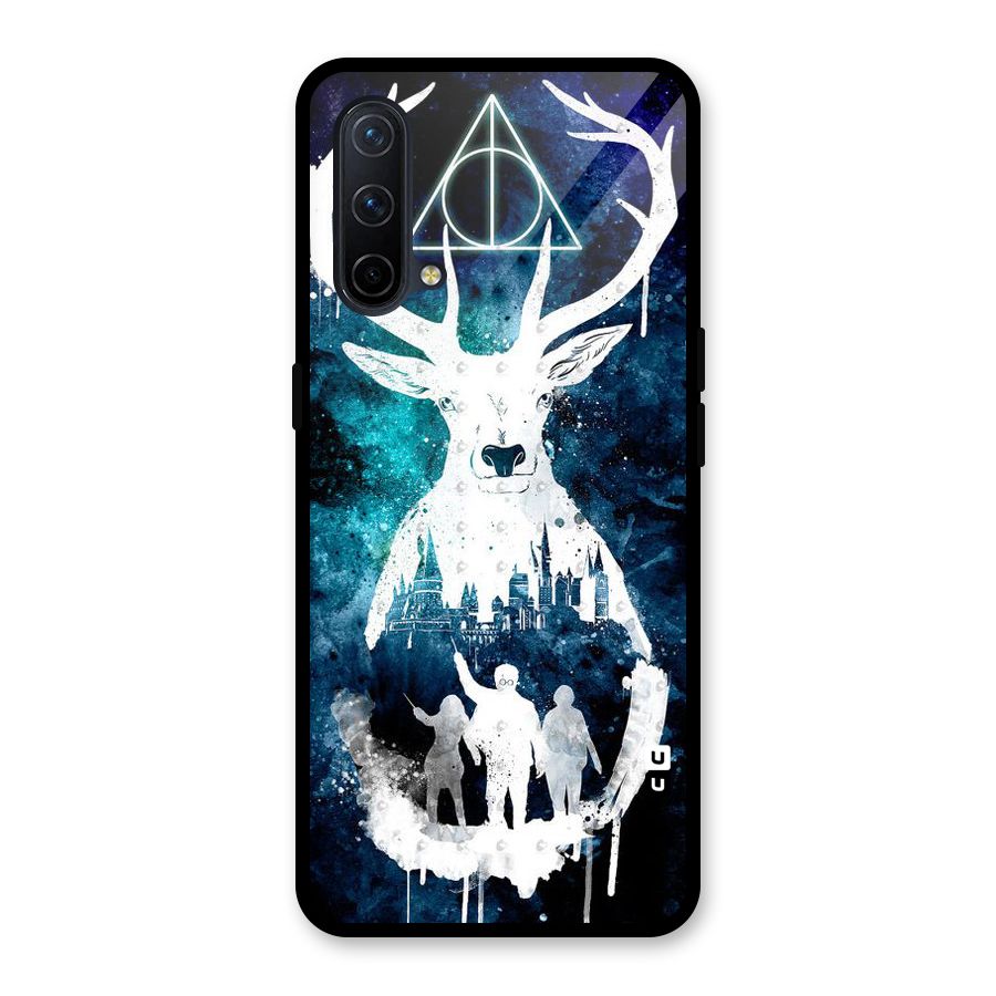 White Deer Glass Back Case for OnePlus Nord CE 5G