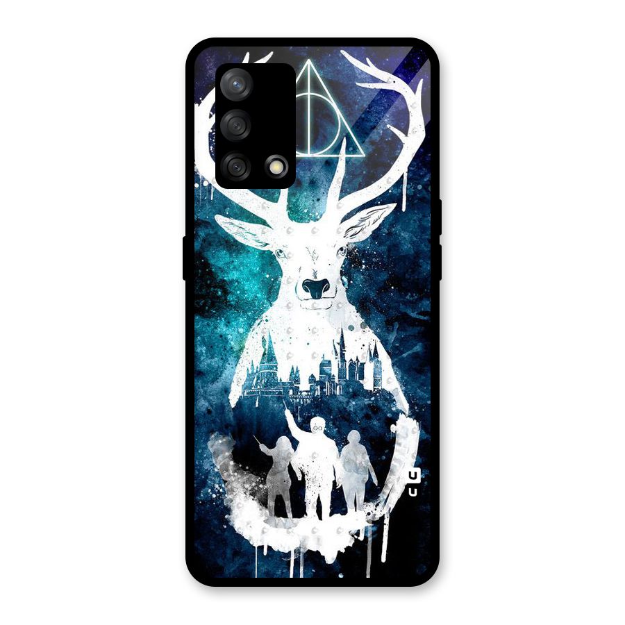 White Deer Glass Back Case for Oppo F19