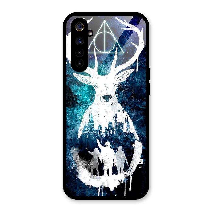 White Deer Glass Back Case for Realme 6i