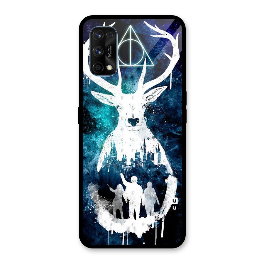White Deer Glass Back Case for Realme 7 Pro