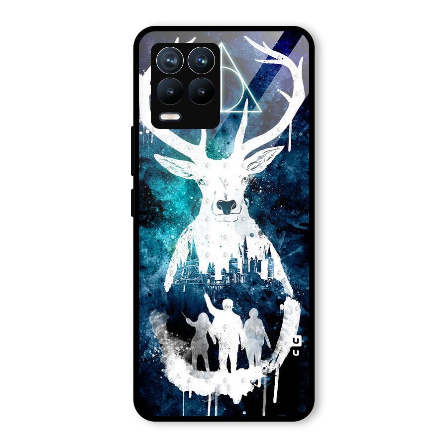 White Deer Glass Back Case for Realme 8
