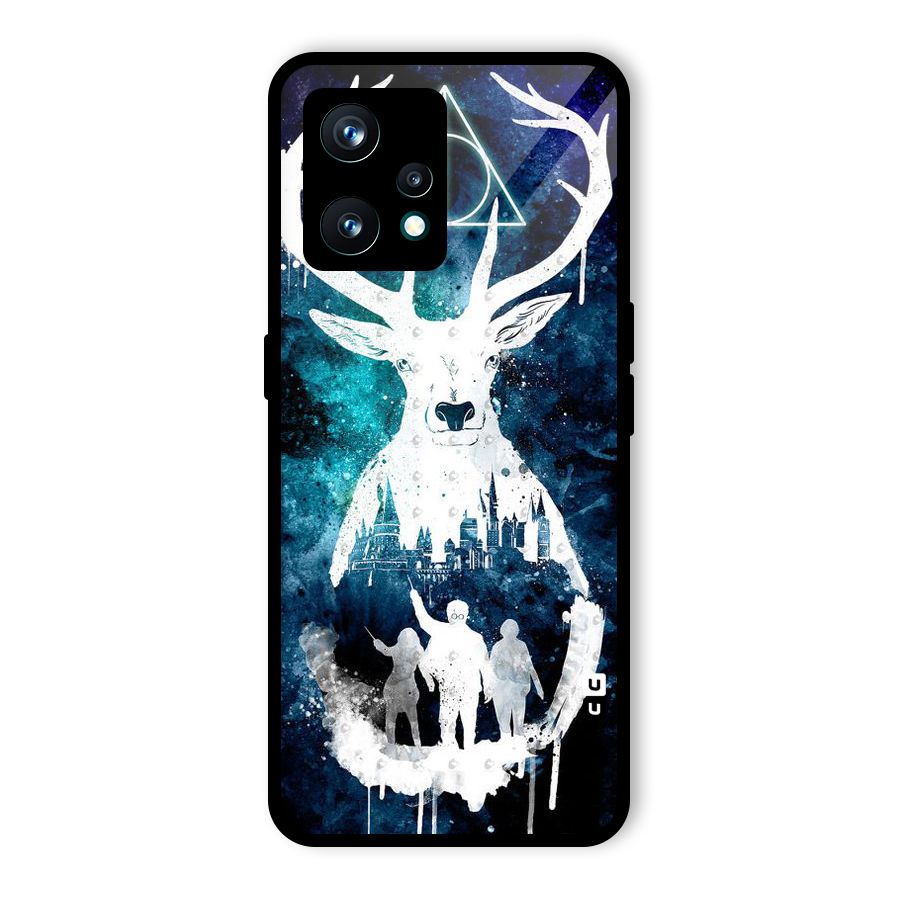 White Deer Glass Back Case for Realme 9 Pro Plus 5G