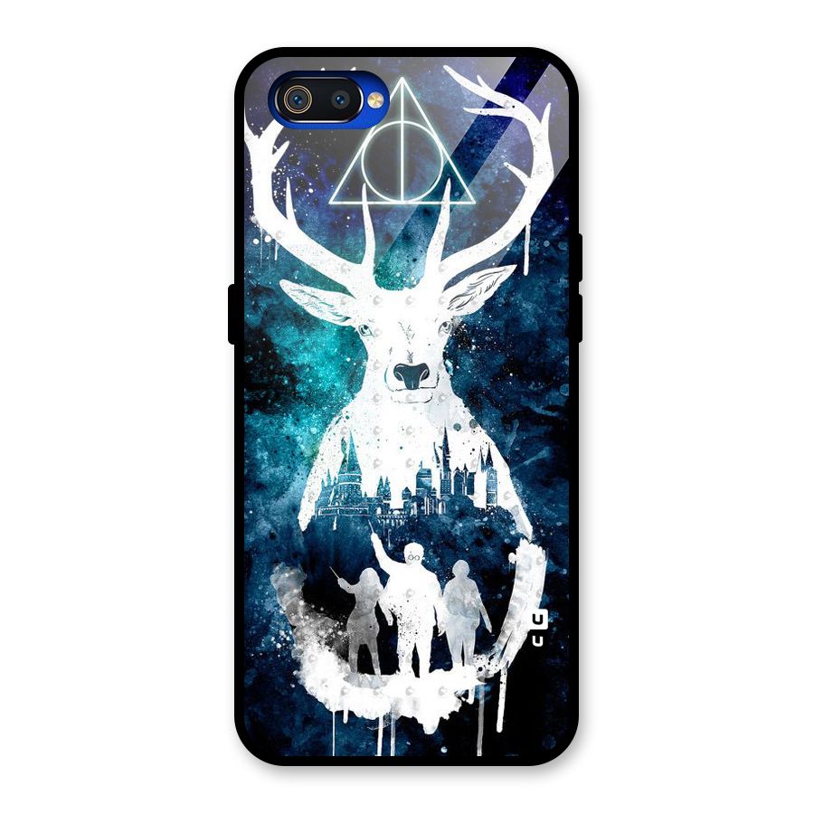 White Deer Glass Back Case for Realme C2