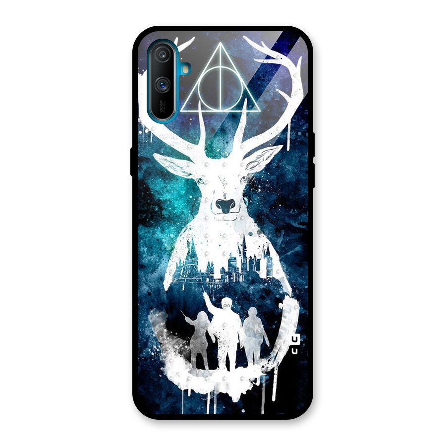 White Deer Glass Back Case for Realme C3