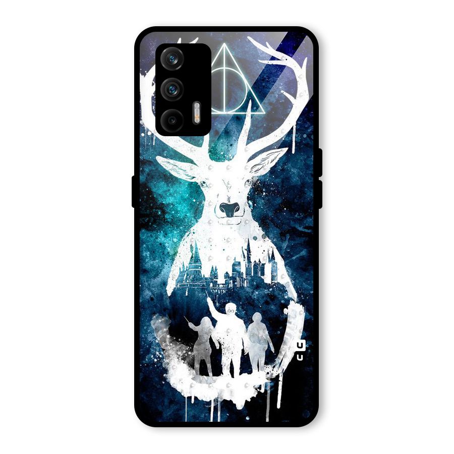 White Deer Glass Back Case for Realme GT 5G