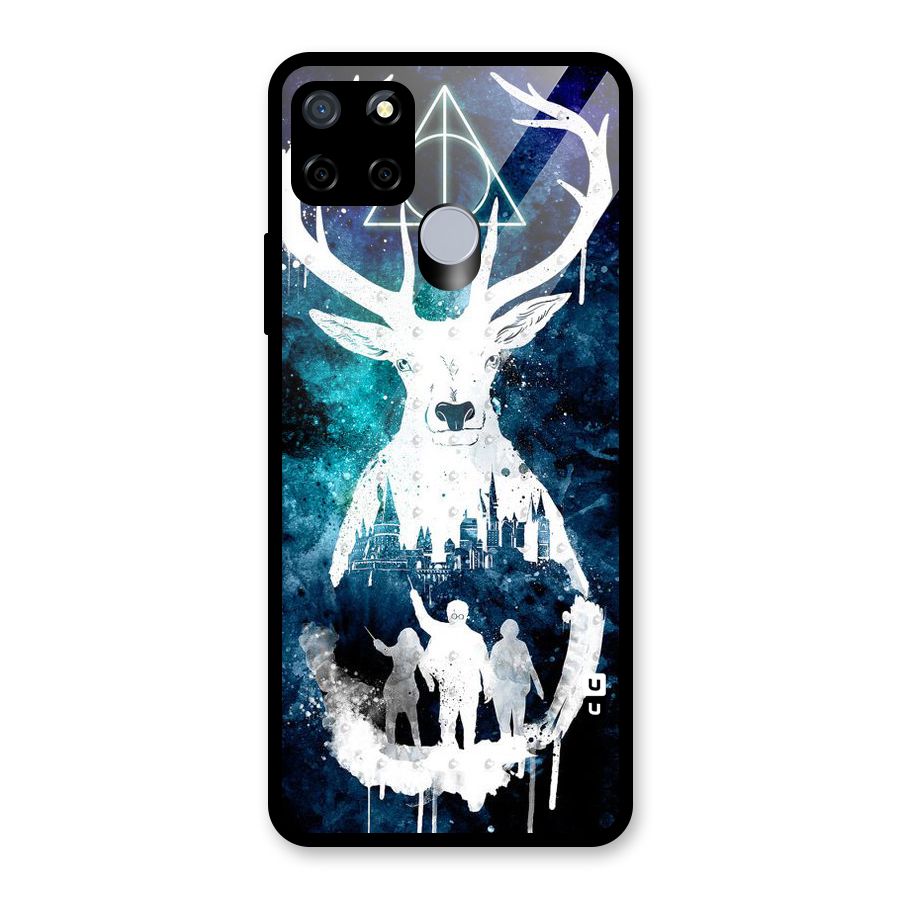 White Deer Glass Back Case for Realme Narzo 20