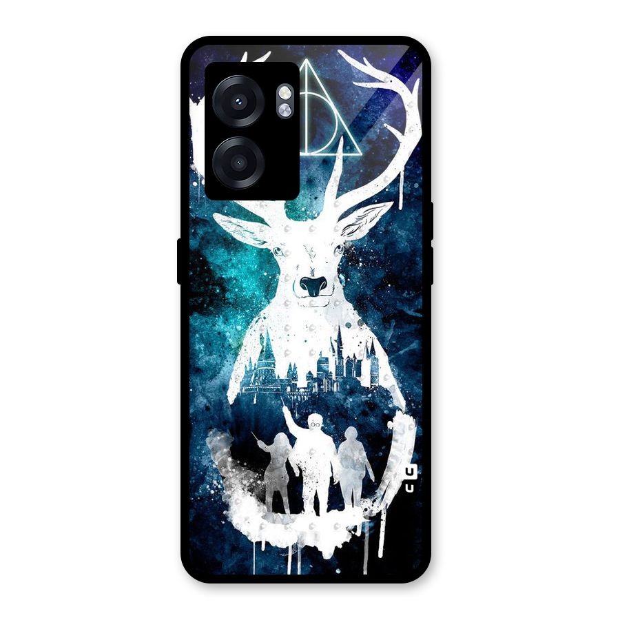 White Deer Glass Back Case for Realme Narzo 50 5G