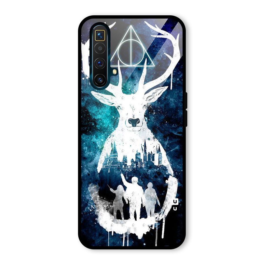 White Deer Glass Back Case for Realme X3