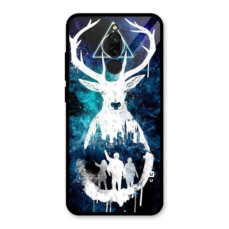 White Deer Glass Back Case for Redmi 8