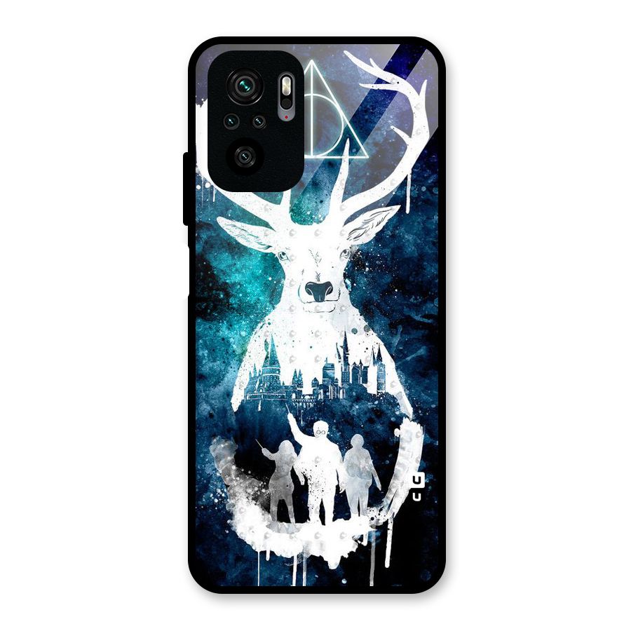 White Deer Glass Back Case for Redmi Note 10S