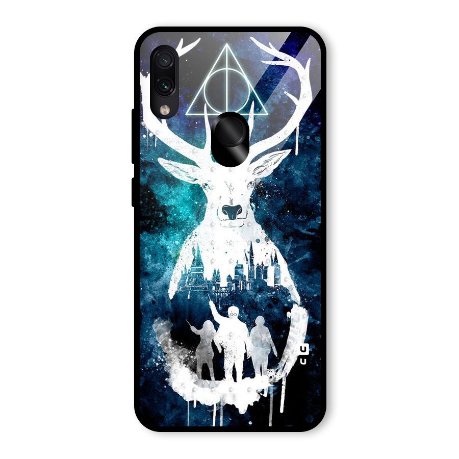 White Deer Glass Back Case for Redmi Note 7 Pro