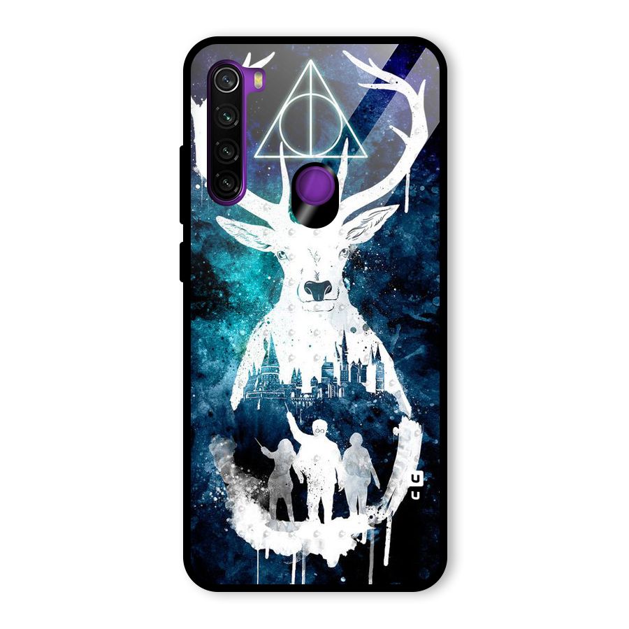 White Deer Glass Back Case for Redmi Note 8